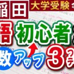 【早稲田大学受験】英語初心者のための点数アップ3つのテクニック