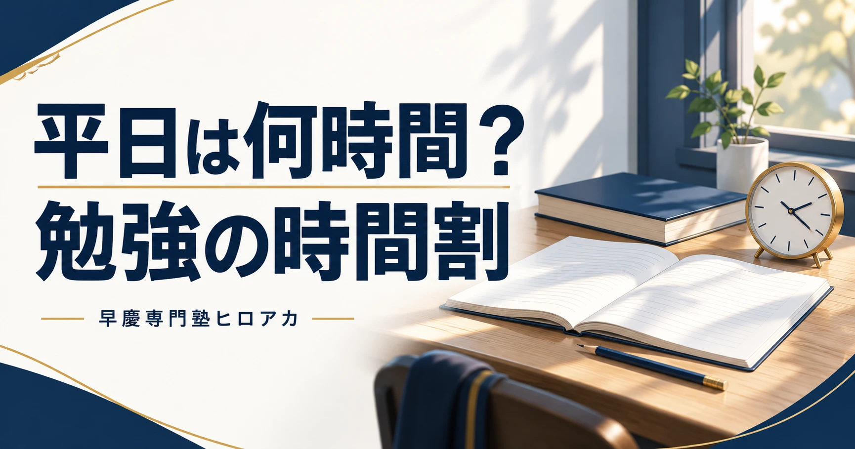 平日は何時間？勉強の時間割。早慶専門塾ヒロアカ